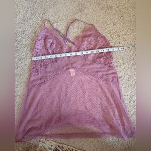 VICTORIA'S SECRET Lilac Chiffon Babydaoll Top Women's Size L